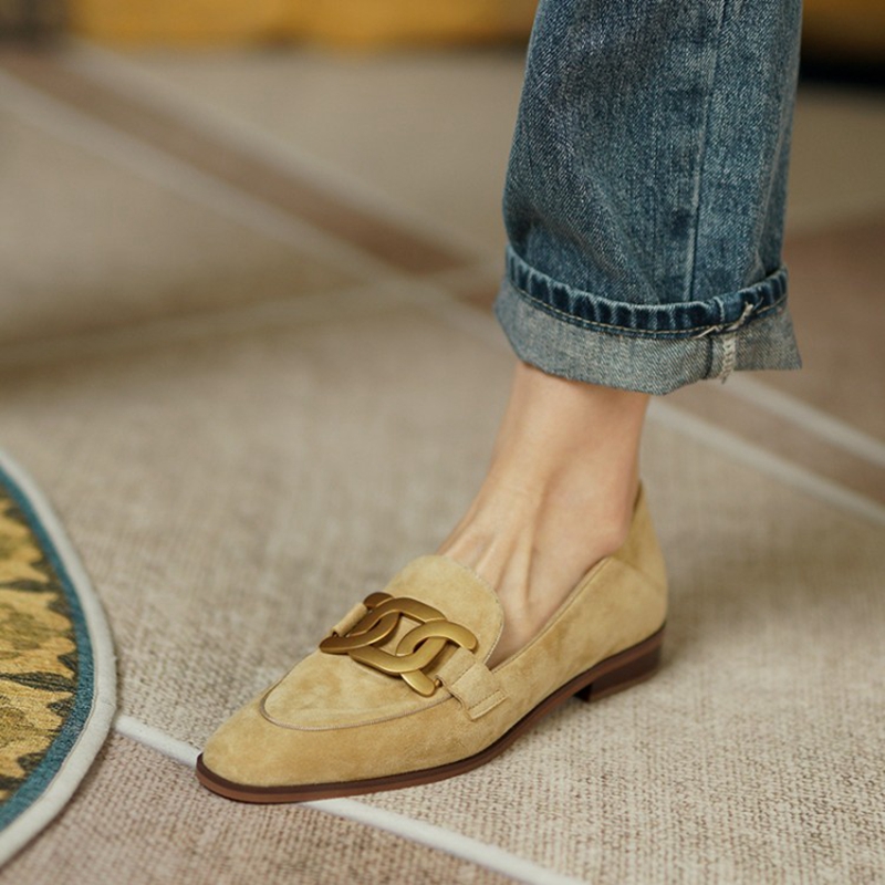 Women Shoes Casual - Suede Leather Women Loafers Spring/Autumn Low