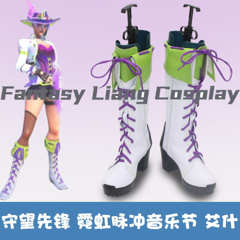 Women Shoes Japan - Anime Neon Pulse Ashe Cosplay Boots