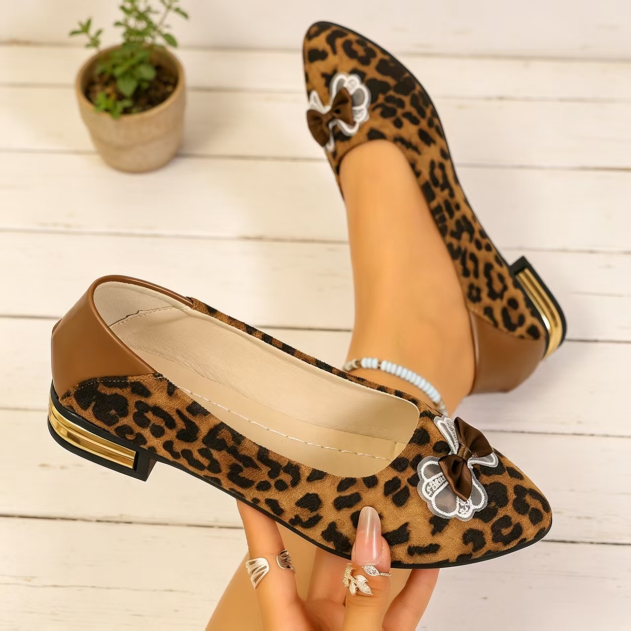 Women'S Shoes For Work - Autumn Fashion Pointed Toe Low Block