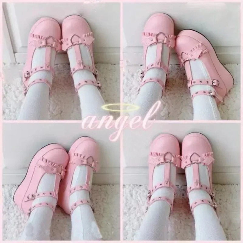 New Sweet Heart Buckle Wedges  - Women Shoes Casual ulasan dan harga