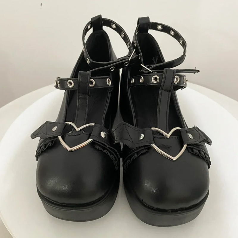 New Sweet Heart Buckle Wedges  - Women Shoes Casual ulasan dan harga