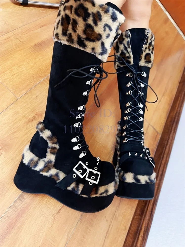 Leopard Fur Knee-high Boots So - Women Shoes Size Chart ulasan dan harga