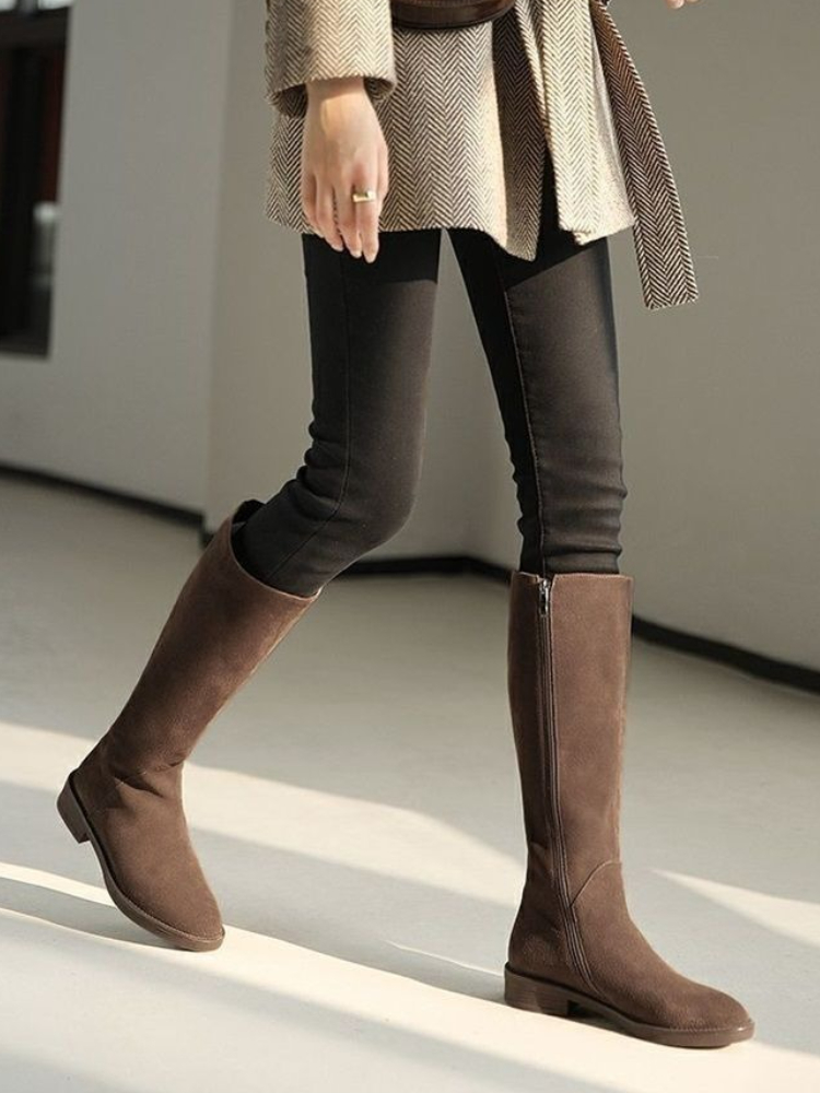 New in Zipper Warm Suede Ladie - Women'S Shoes Trending 2025 ulasan dan harga