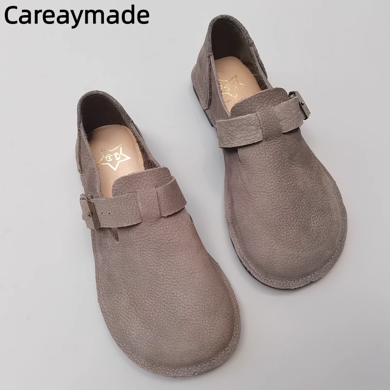Careaymade-Genuine leather pur - Women Shoes For Big Feet ulasan dan harga