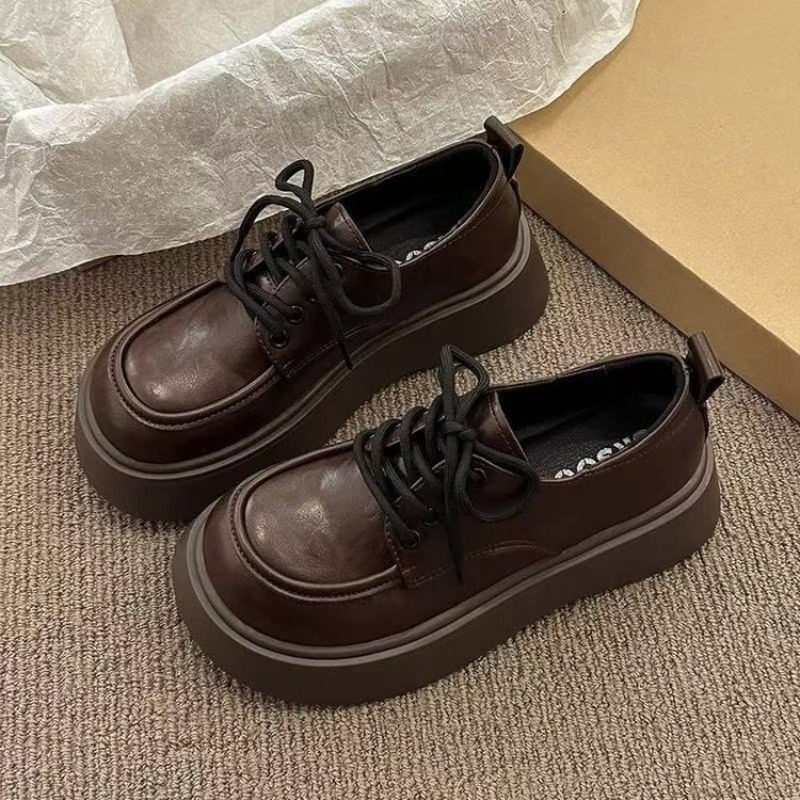 Women Vintage Brown Lace‑up Pl - Women'S Heels ulasan dan harga