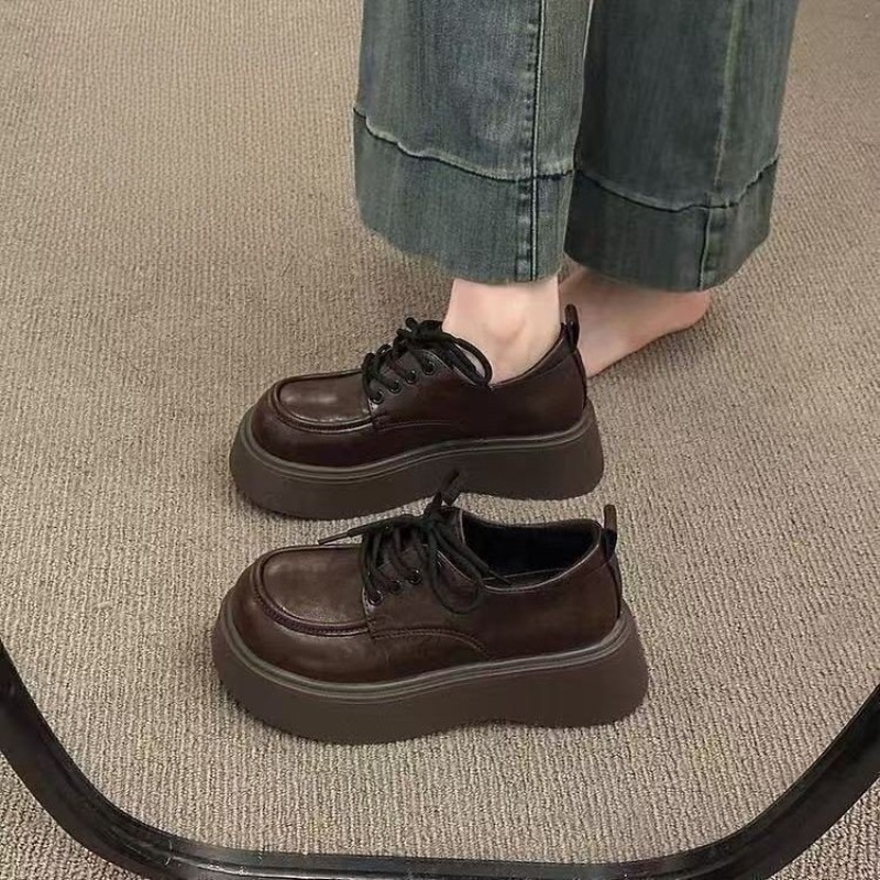 Women Vintage Brown Lace‑up Pl - Women'S Heels ulasan dan harga