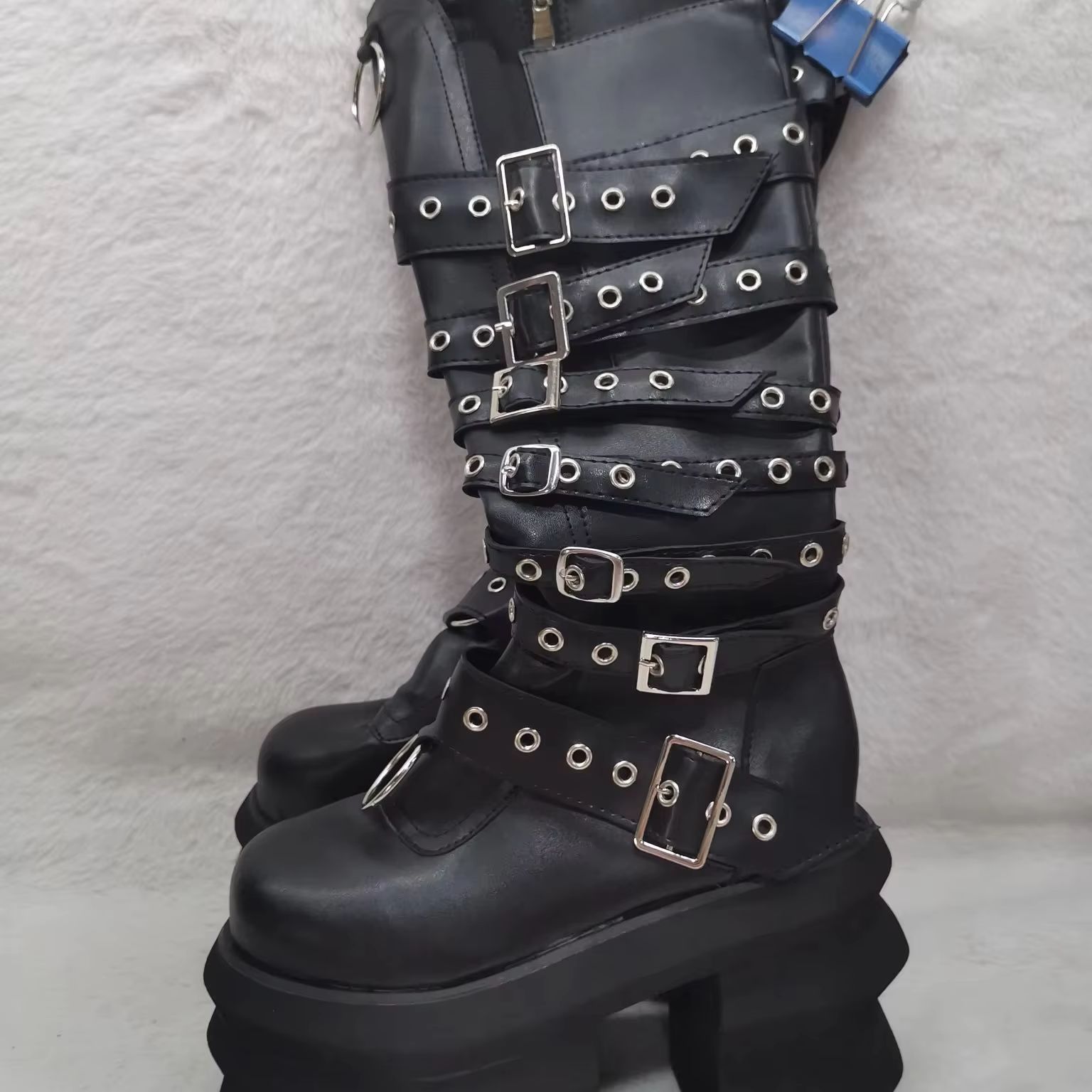 Belt Buckle Platform Thick Sol - Women Shoes Size Chart ulasan dan harga